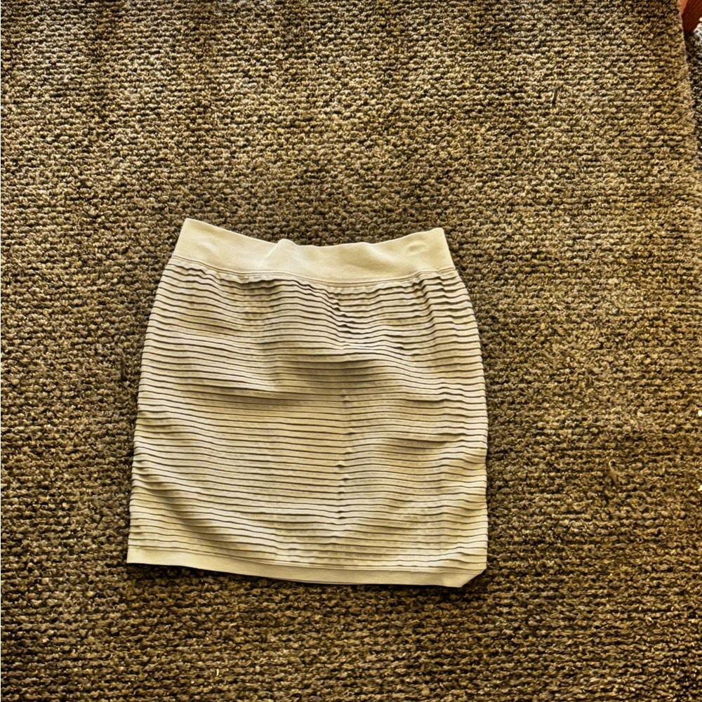Elegant Green Striped Skirt